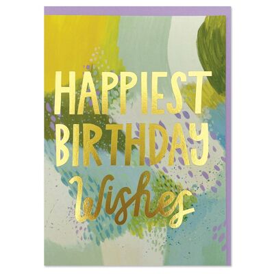 Carte d'anniversaire des souhaits les plus joyeux d'anniversaire