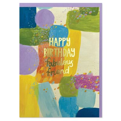 Fabelhafte Freundkarte zum glücklichsten Geburtstag