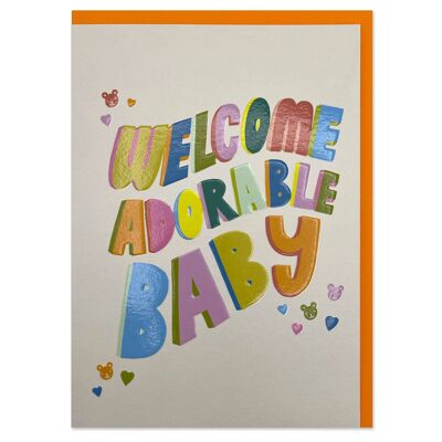 Welcome adorable baby' card