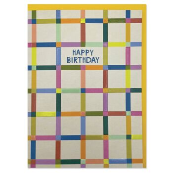 Carte de chèque moderne "Happy Birthday" 1