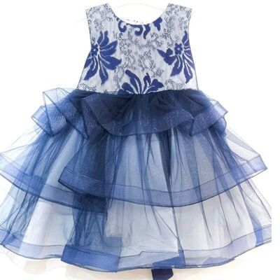 Vestido de ceremonia niña Azul Marino