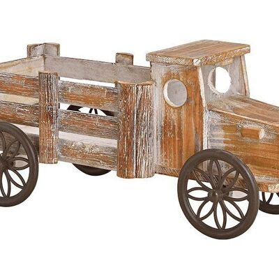 Brown wooden trolley (W / H / D) 17x20x40cm