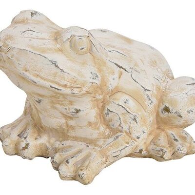 White clay frog (W / H / D) 18x12x15cm