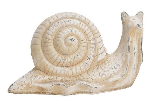 Schnecke aus Ton Weiß (B/H/T) 25x14x11cm