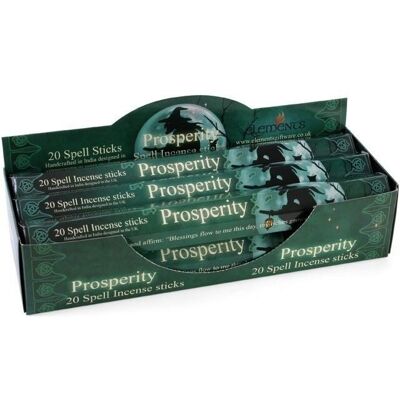 Set mit 6 Packungen Prosperity Spell Räucherstäbchen von Lisa Parker