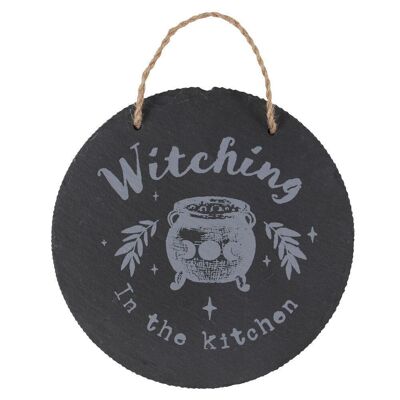 Witching In The Kitchen Schieferschild zum Aufhängen