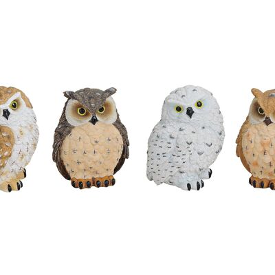 Poly owl, 4 assorted, W9 x D11 x H8 cm