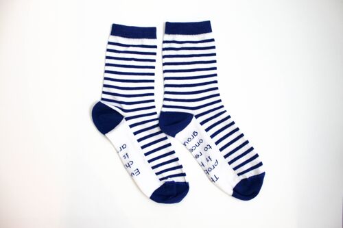 Stripes Socks. Artists Quotes Collection. Size M