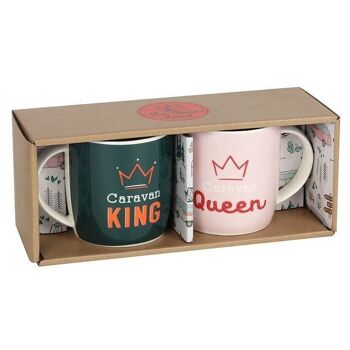 Ensemble de tasses Caravan King et Queen 2