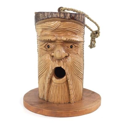 Pine Wood Green Man Bird House