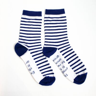 Stripes Socks. Artists Quotes Collection. Size L
