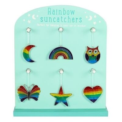 Rainbow Suncatcher Display mit 24 Stück