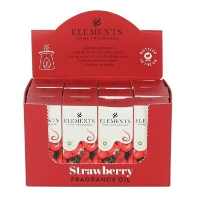 Set mit 12 Elements Strawberry Duftölen
