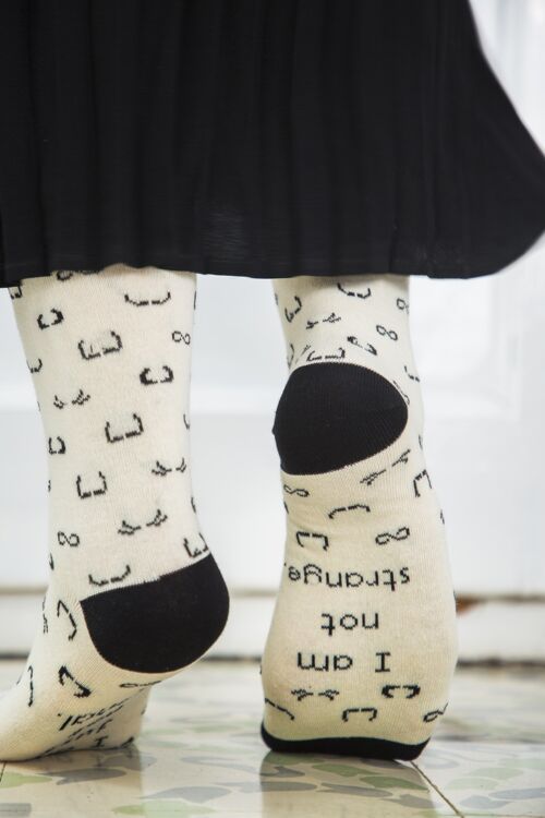 Moustache Socks - M Size. Artist Quotes Collection