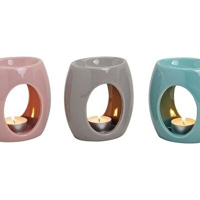 Ceramic fragrance lamp, 3 assorted, W11 x D7 x H12 cm