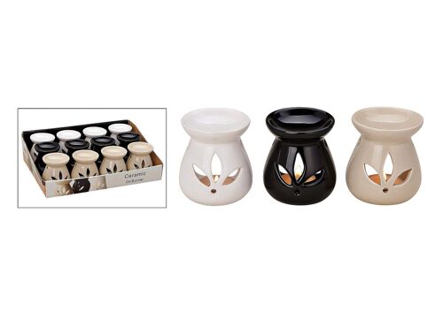 Duftlampe aus Keramik, 3-fach sortiert (B/H/T) 7x8x7 cm