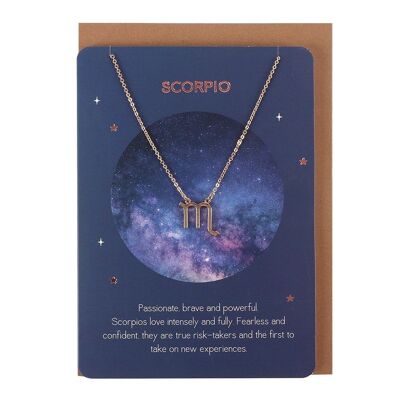 Carta della collana dello zodiaco dello Scorpione