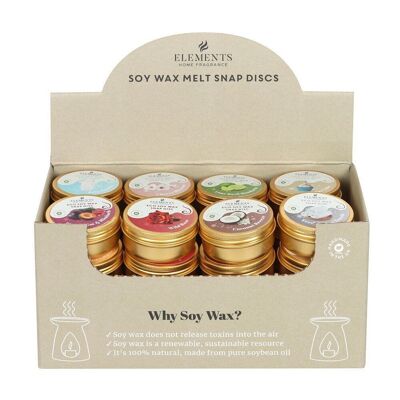 32 Mixed Fragrance Soy Wax Snap Discs