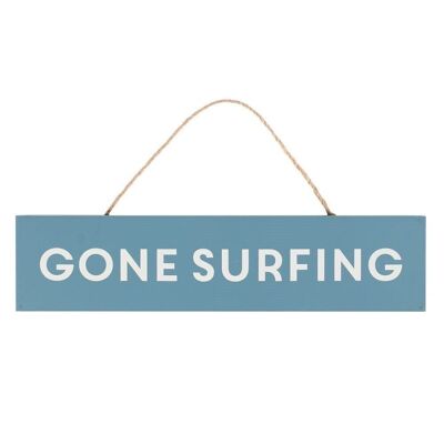 Gone Surfing Schild zum Aufhängen