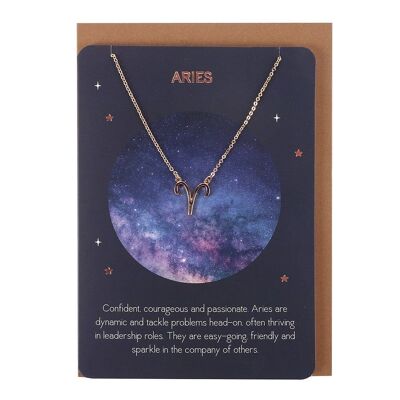 Carta della collana dello zodiaco dell'Ariete