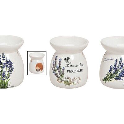 Ceramic lavender fragrance lamp, assorted (W / H / D) 9x11x9 cm
