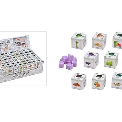 Scented wax wellness 24g made of colored wax 9-fold, (W / H / D) 4x4x4cm
