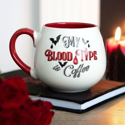 Mi tipo de sangre es café Taza redondeada