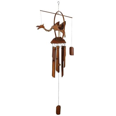 Windchime di bambù del drago annuendo