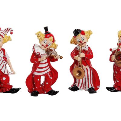 Clown with poly instrument, assorted, 16 cm