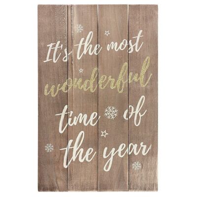 It's the Most Wonderful Time of the Year Wooden Plaque