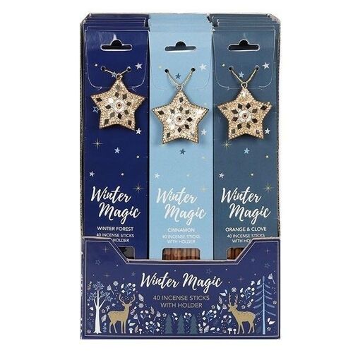 Winter Magic incense Display of 18 pieces