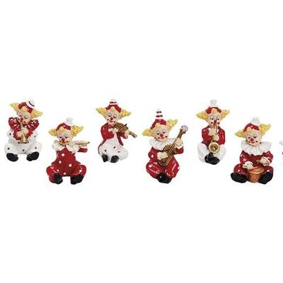 Poly clown, assorted, 6 cm