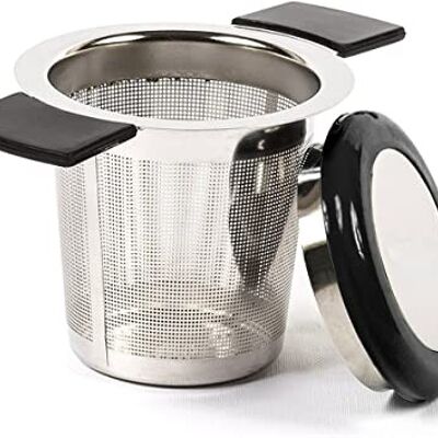 Large stainless steel tea infuser with lid