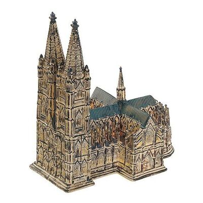 Chiesa cattedrale di Colonia in porcellana, L26 x P18 x H29 cm, con cavo elettrico