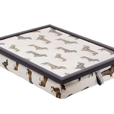 Andrews Living lap tray with cushion dachshund