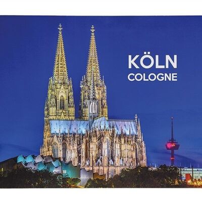Platzmatte Kölner Dom aus Corkimitation Blau (B/H) 43x29cm