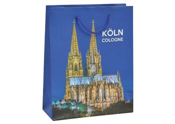 Sac cadeau Cologne en papier de couleur mat (L / H / P) 18x23x8cm