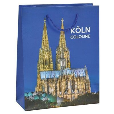 Sac cadeau Cologne en papier de couleur mat (L / H / P) 18x23x8cm