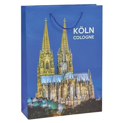 Sac cadeau Cologne en papier / carton mat multicolore (L / H / P) 25x34x8cm