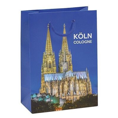 Sac cadeau Cologne en papier / carton mat multicolore (L / H / P) 11x16x6cm
