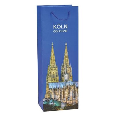 Flaschentüte Köln aus Papier/Pappe matt Bunt (B/H/T) 12x35x9cm