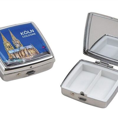 Pill box Cologne made of metal colored (W / H / D) 6x2x5cm