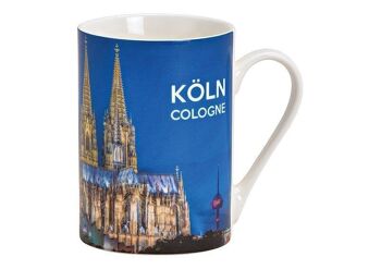 Mug en porcelaine Cologne colorée (H) 10cm 250ml