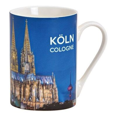 Porcelain mug Cologne colored (H) 10cm 250ml