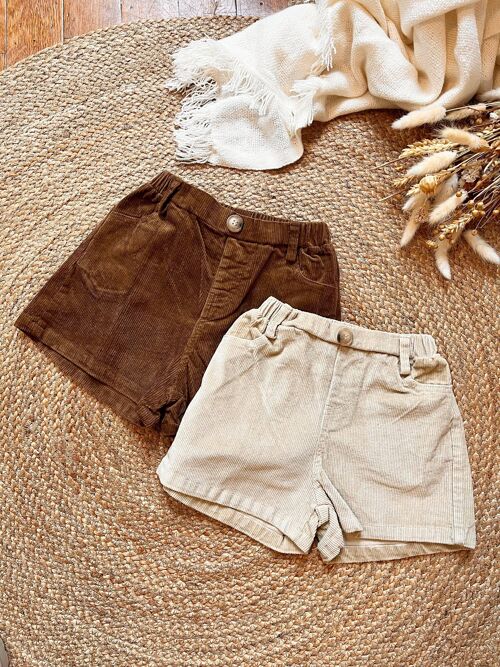 Bianca Shorts - Beige or Brown - 100% Cotton