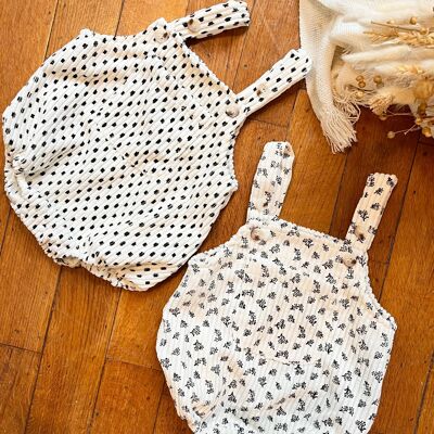 Snowy Romper Polka Dot - 100% coton