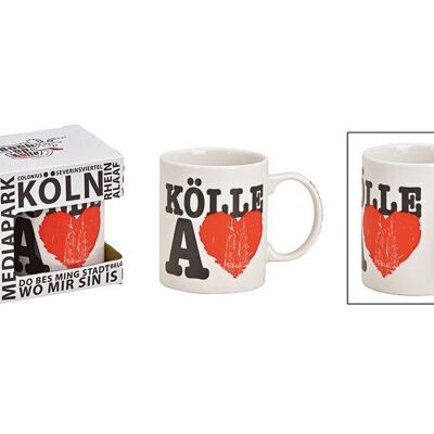 Mug Kölle A-Love en porcelaine blanche (L / H / P) 12x9x8cm 320ml