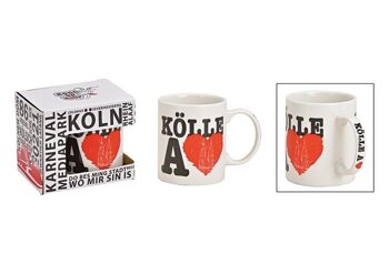 Mug Kölle A-Love en porcelaine blanche (L / H / P) 12x9x8cm 320ml