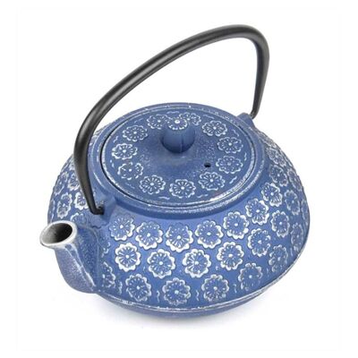 Cherry blossom cast iron teapot 1l