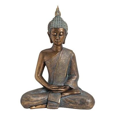 Buddha in gold made of poly, W31 x D17 x H43 cm